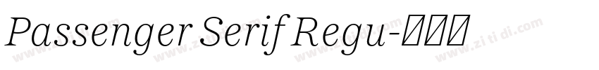 Passenger Serif Regu字体转换